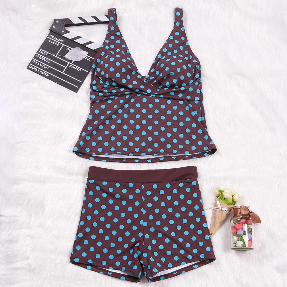 New Plus Size Swimwear Women Swimsuit Two Pieces